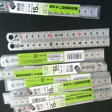 Thước lá inox mạ nhũ bạc 15cm vạch kaidan SV-15KD Niigata